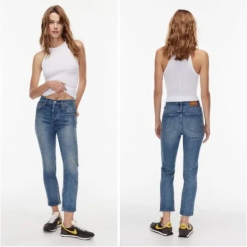 Aritzia Denim Forum The Yoko High Rise Slim Skinny Jeans Light Wash Size 26 - Picture 2 of 7